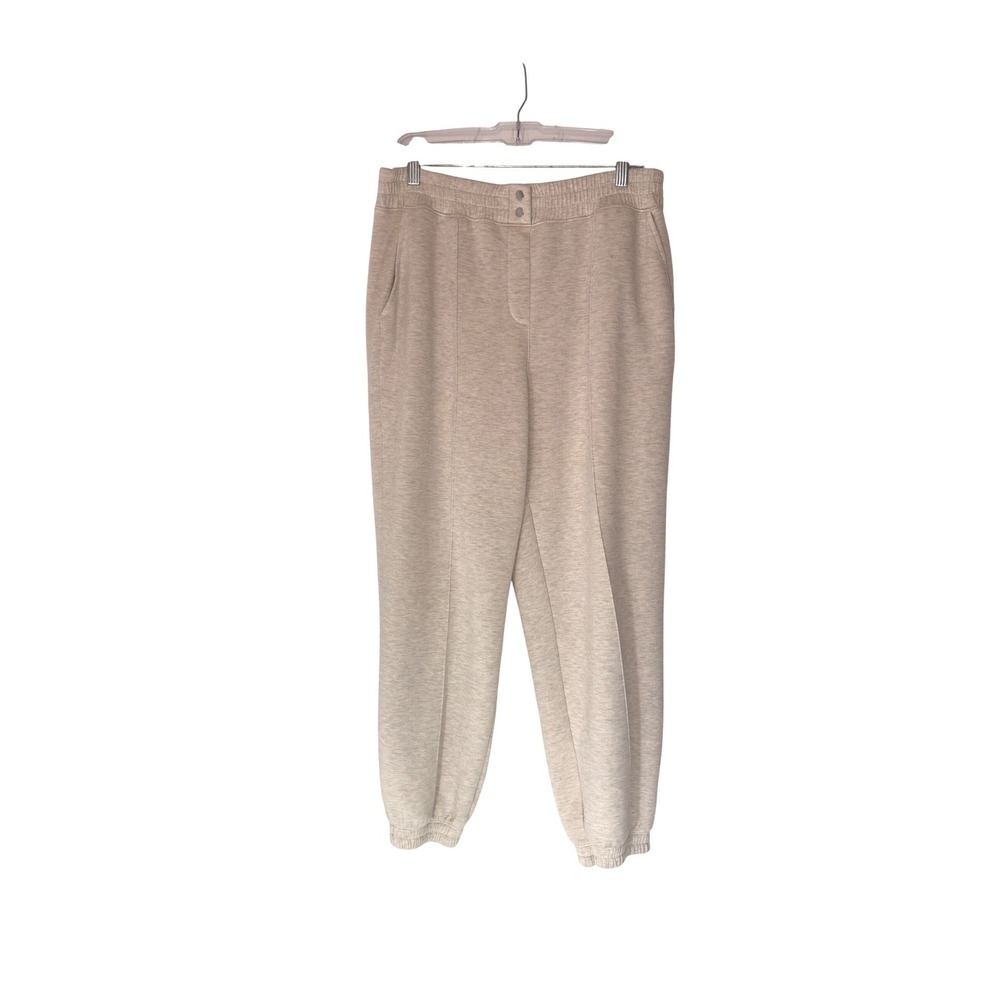 Spanx Air Essentials Brushed Jogger Pants Pull On Stretch‎ Heather Cream XL